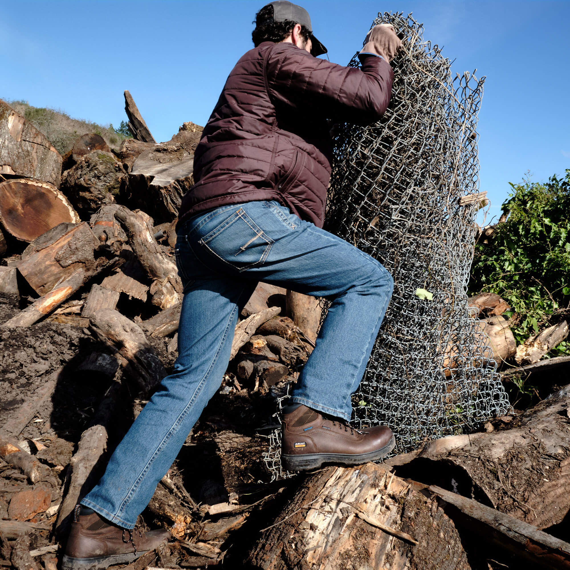 Men's Slim Fit Work Pants - Rebar Denim - Image 2