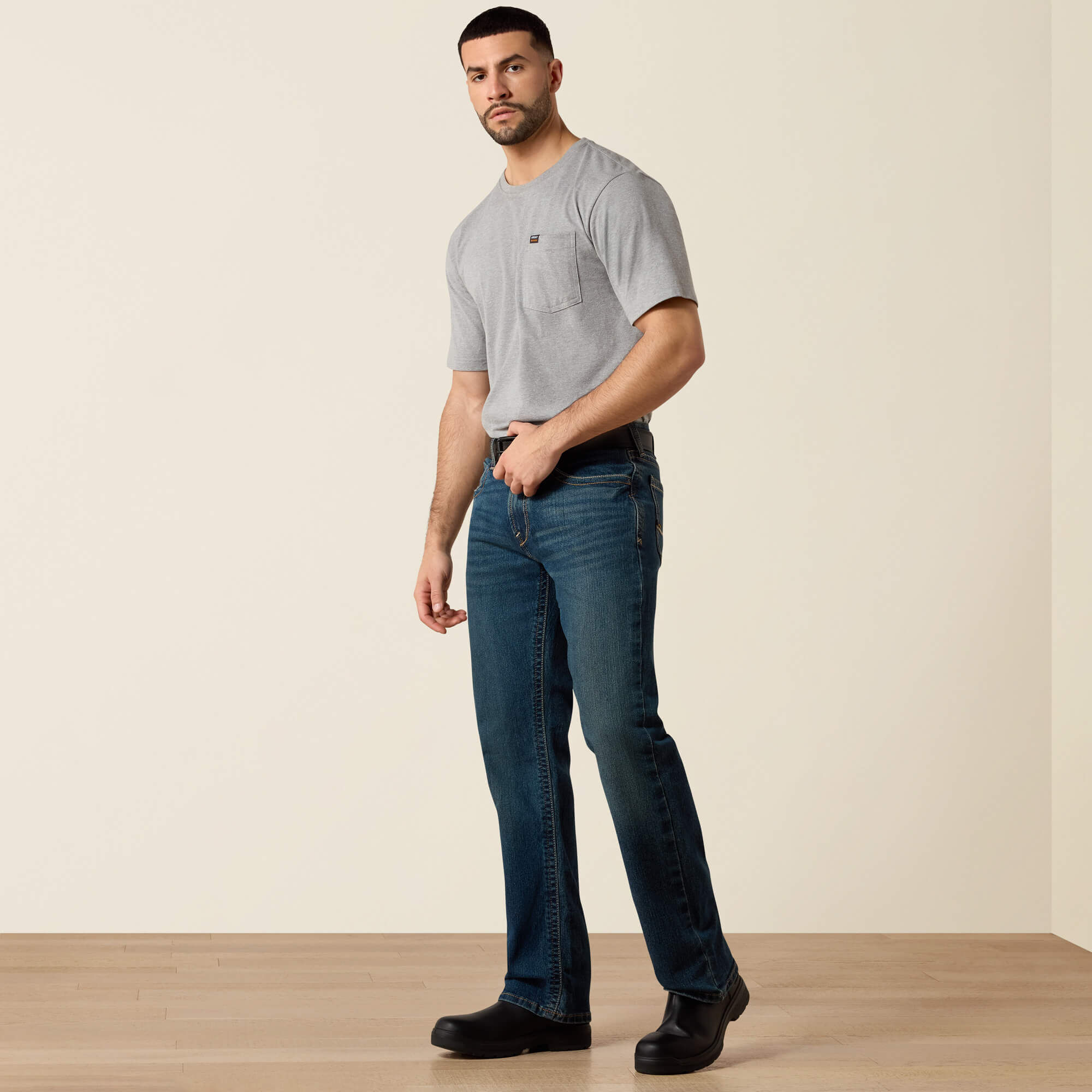 Men's Low Rise, Bootcut Work Pants - Rebar Denim - Image 4