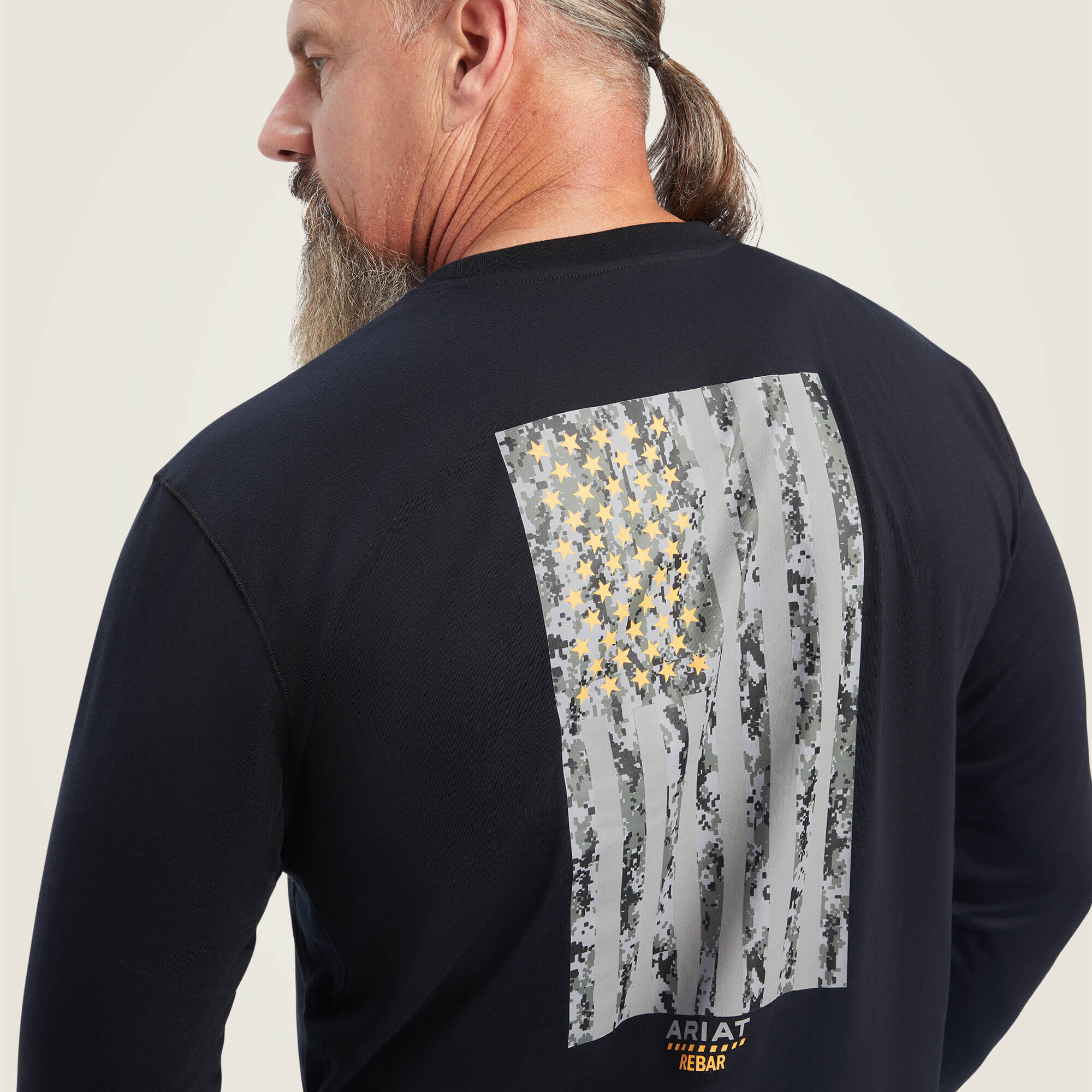 Rebar Workman Reflective Flag Graphic T-Shirt - Image 4