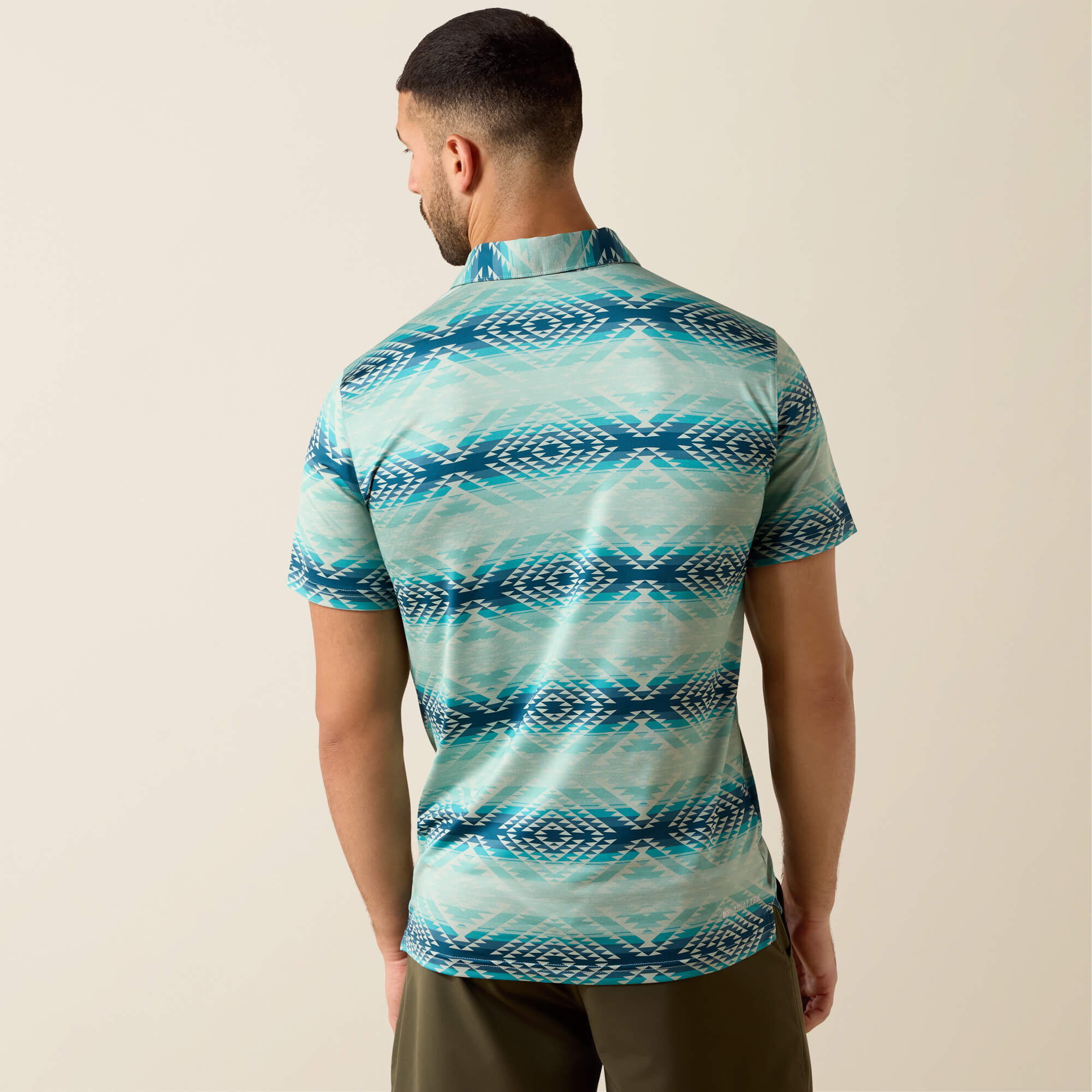 All Over Print Heathered Classic Fit Polo - Image 2