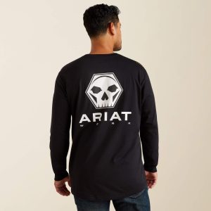 Rebar Workman Bolt Skull T-Shirt