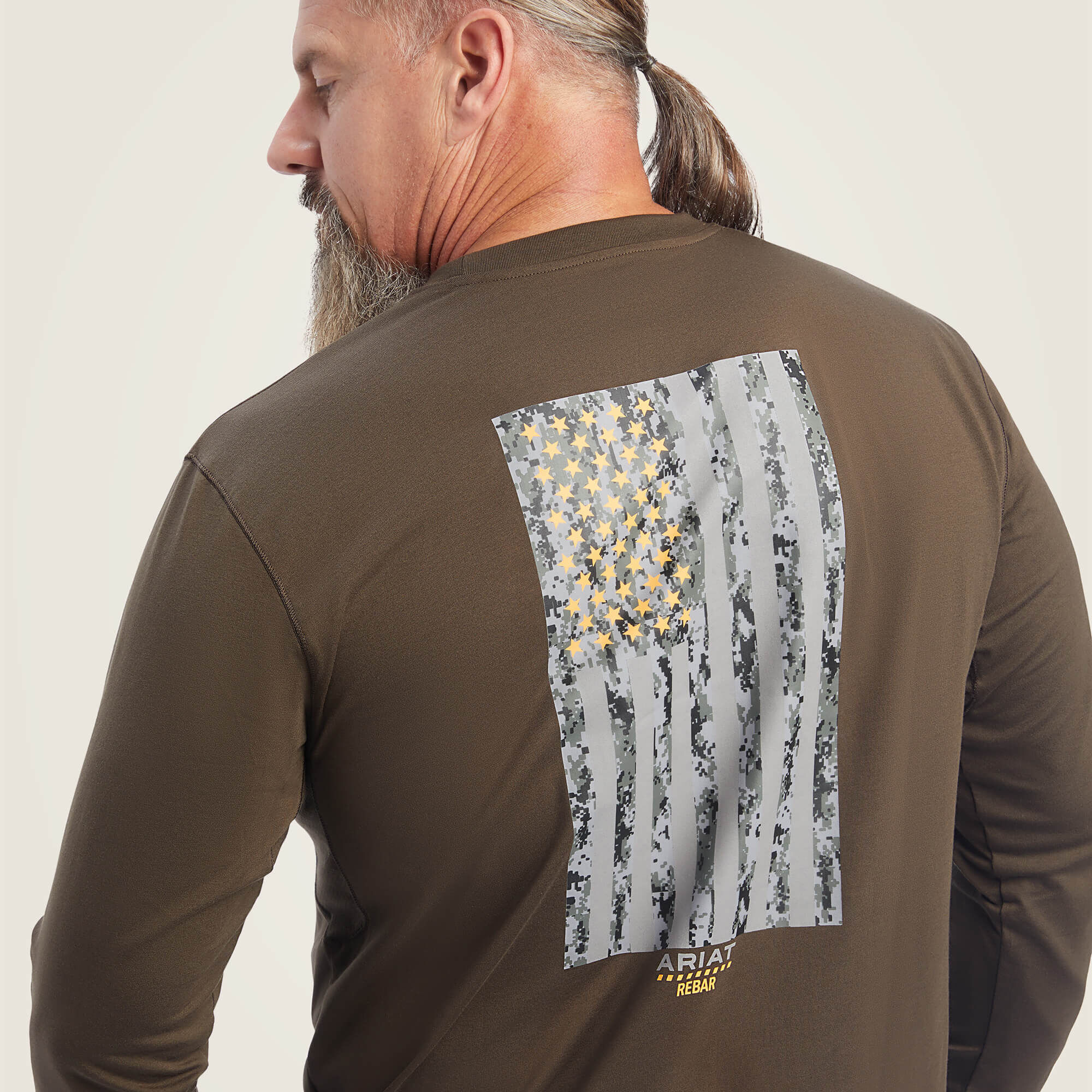 Rebar Workman Reflective Flag Graphic T-Shirt - Image 5