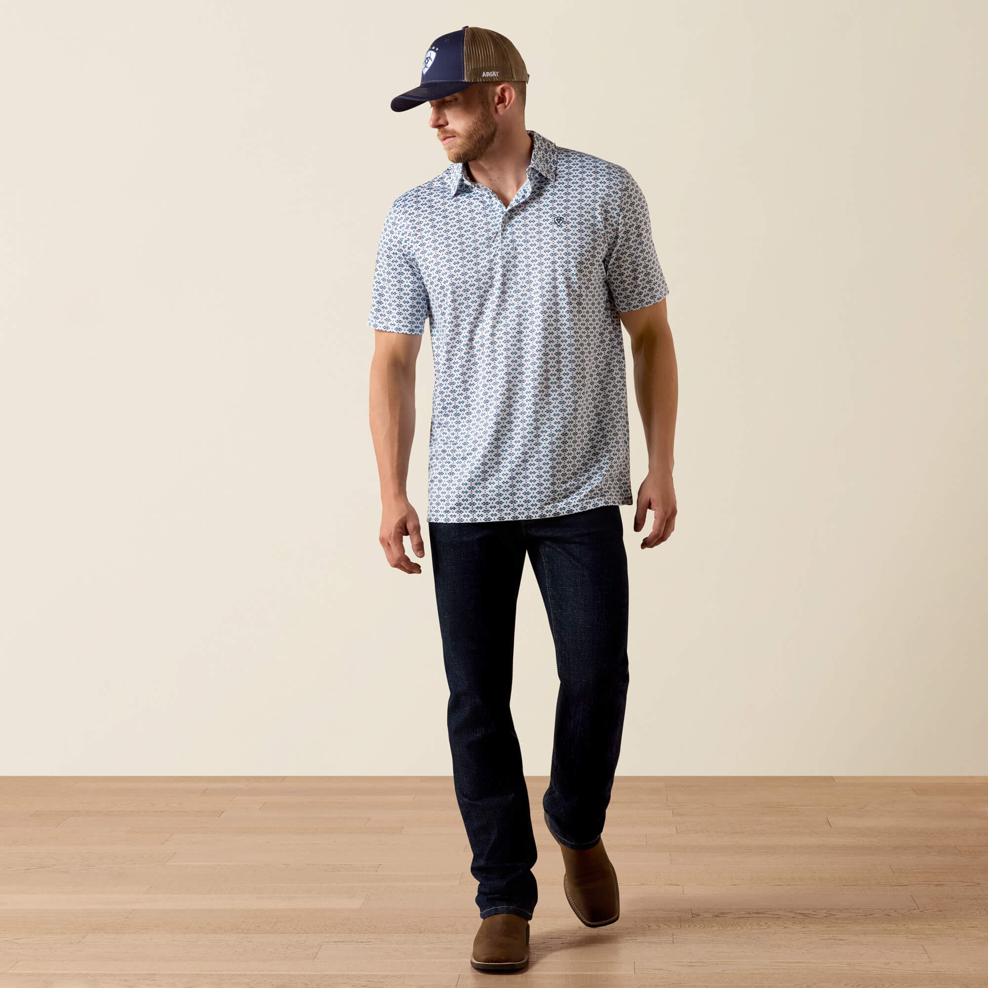 All Over Print Classic Fit Polo - Image 3