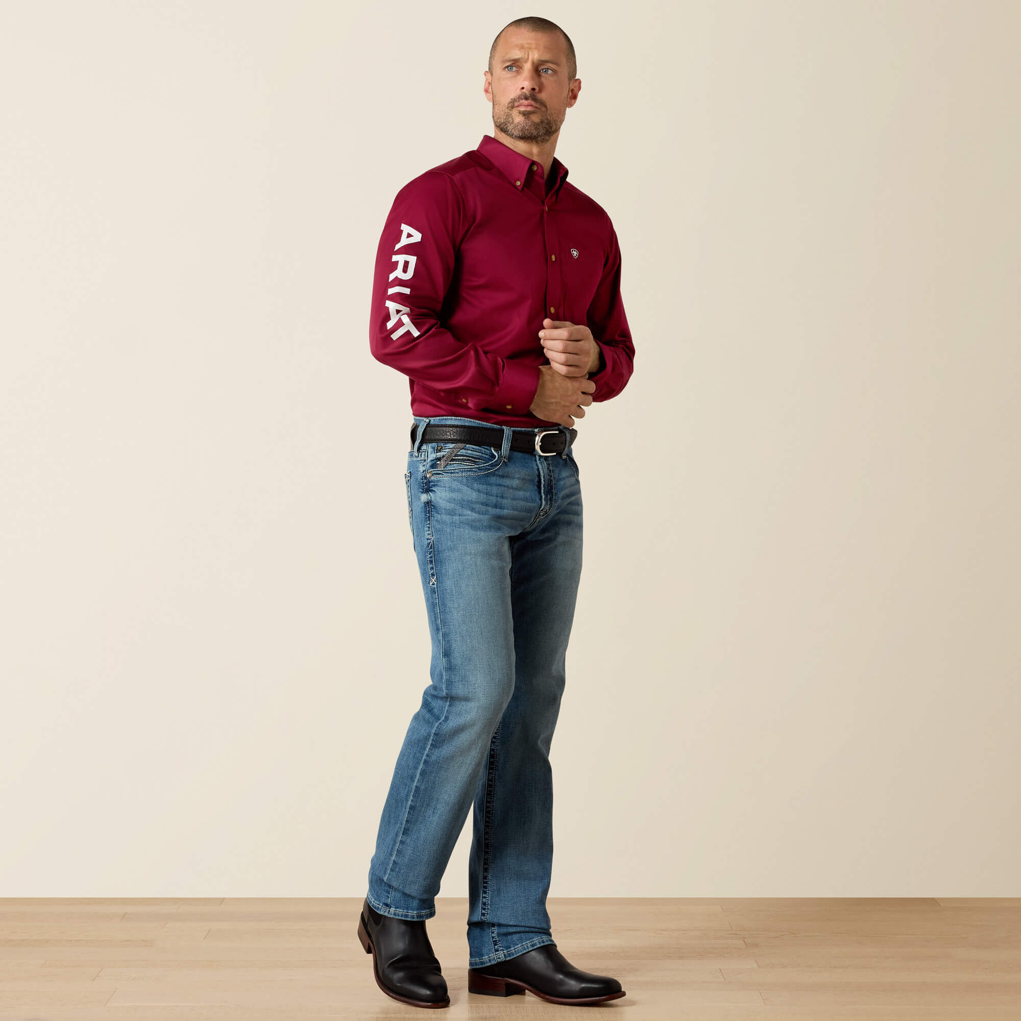 Team Logo Twill Fitted Shirt - Image 3