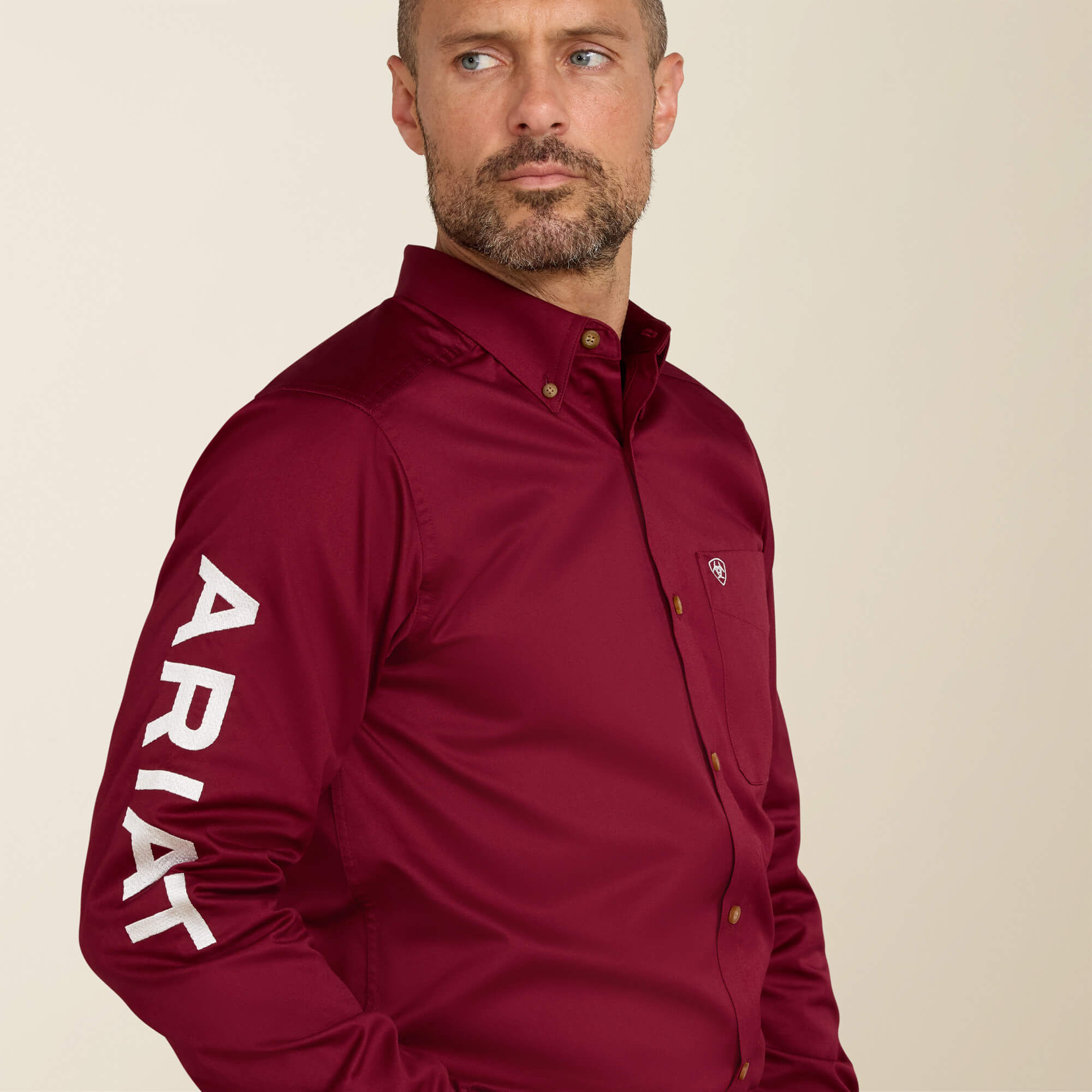 Team Logo Twill Fitted Shirt - Image 4