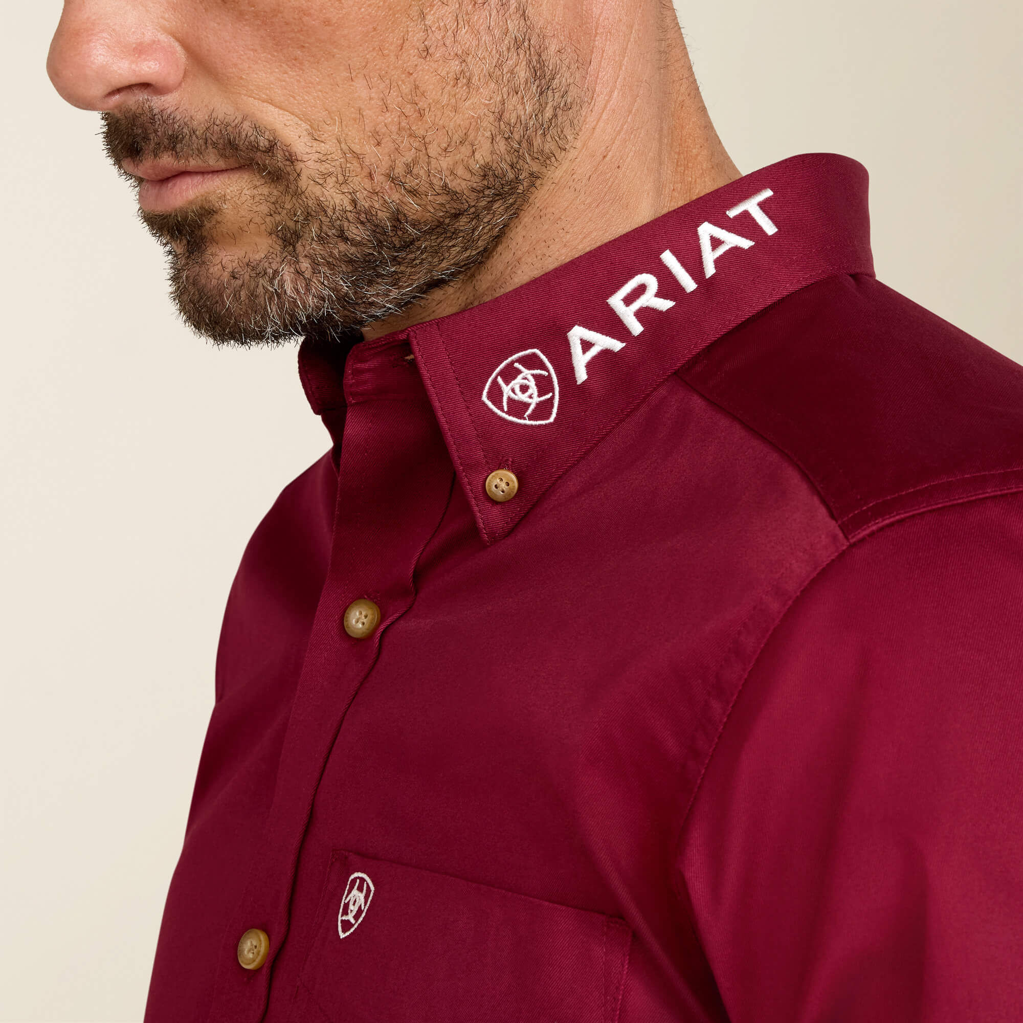 Team Logo Twill Fitted Shirt - Image 5