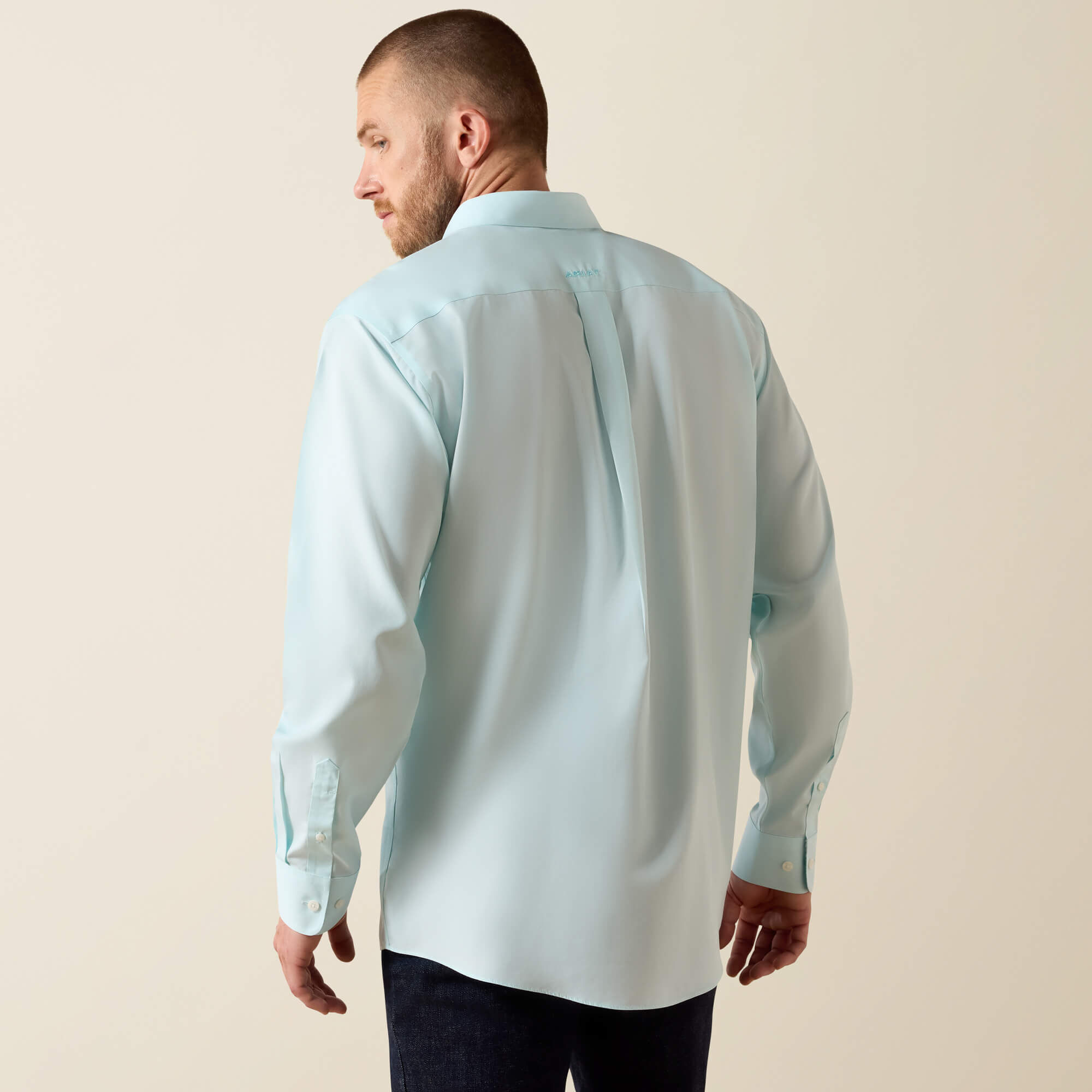 Wrinkle Free Solid Pinpoint Oxford Classic Fit Shirt - Image 2