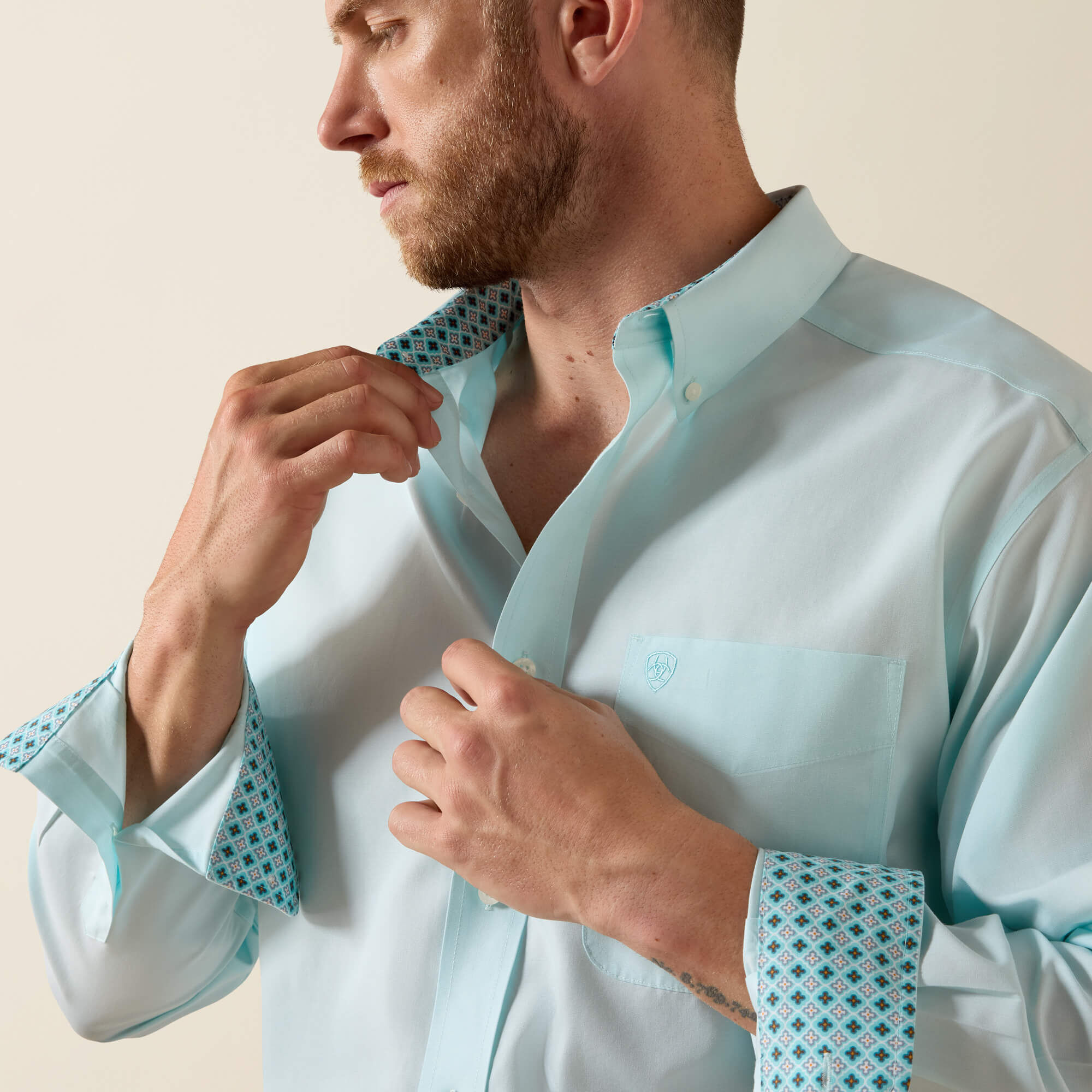 Wrinkle Free Solid Pinpoint Oxford Classic Fit Shirt - Image 4