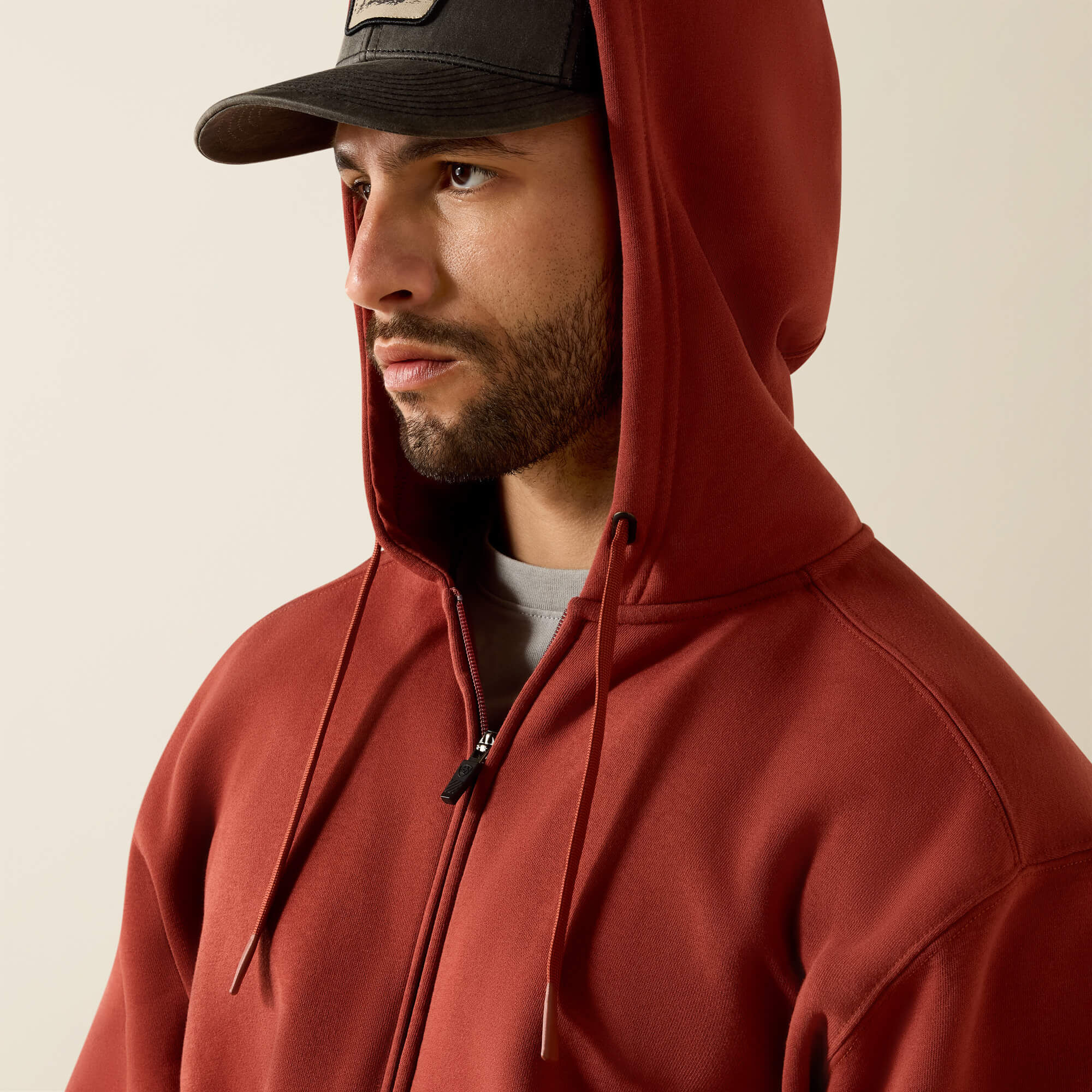 Rebar Lightweight Label Full Zip Hoodie - Image 4