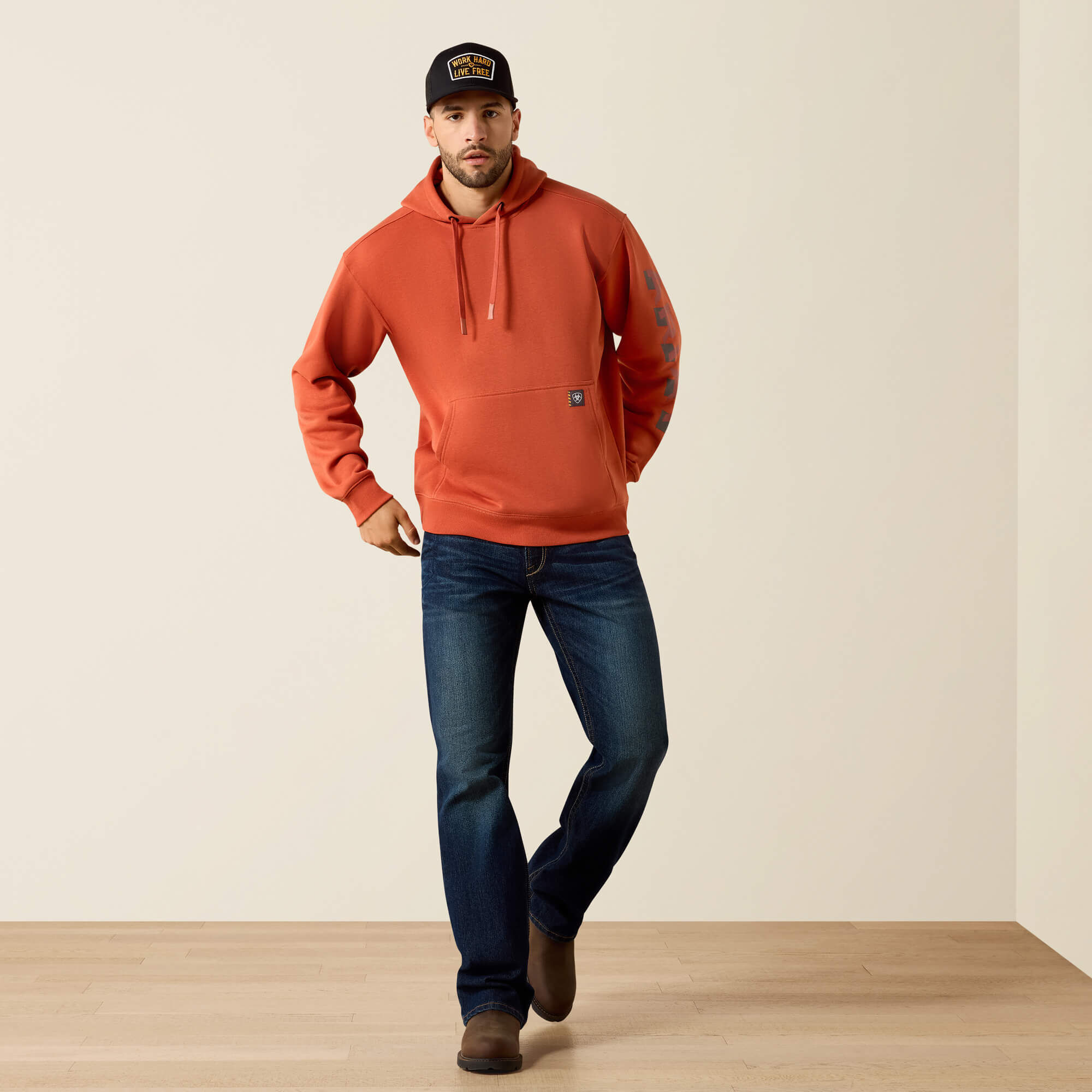 Rebar Lightweight Logo Hoodie - Image 3