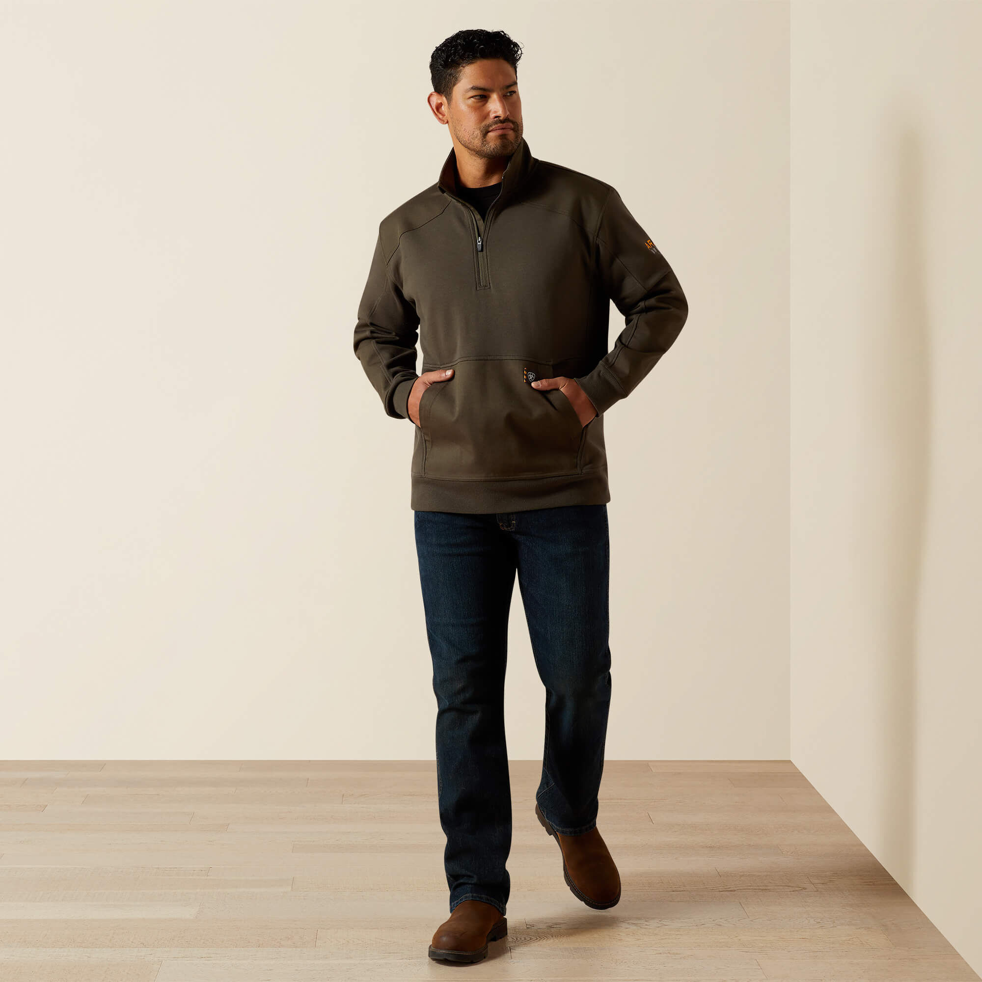 Rebar Workman Duracanvas 1/4 Zip Sweatshirt - Image 3