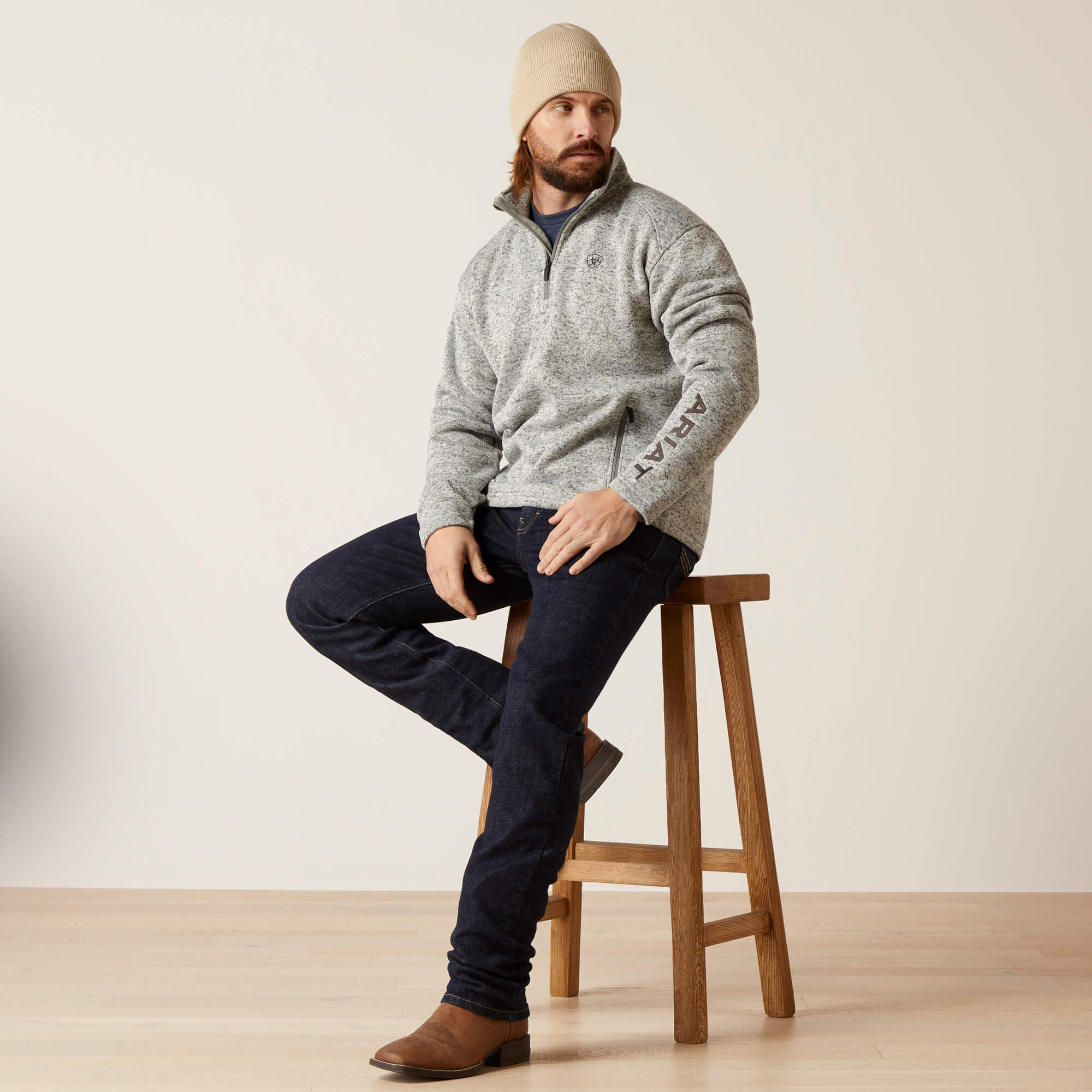 Caldwell Logo 1/4 Zip Sweater - Image 4