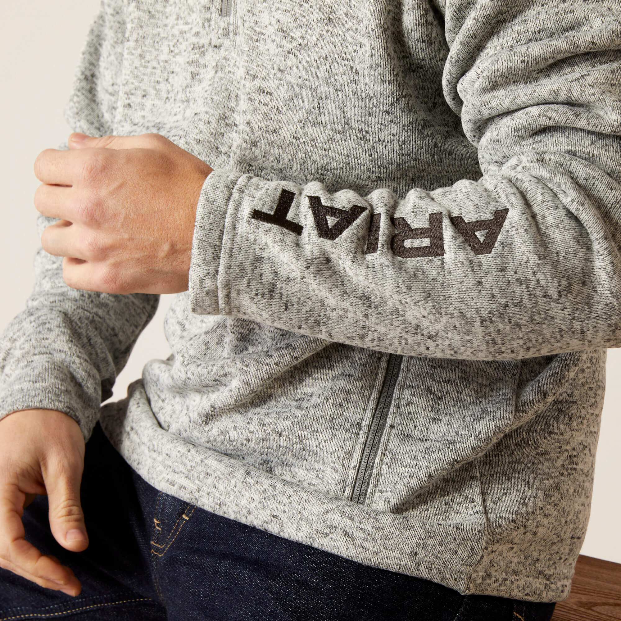 Caldwell Logo 1/4 Zip Sweater - Image 5