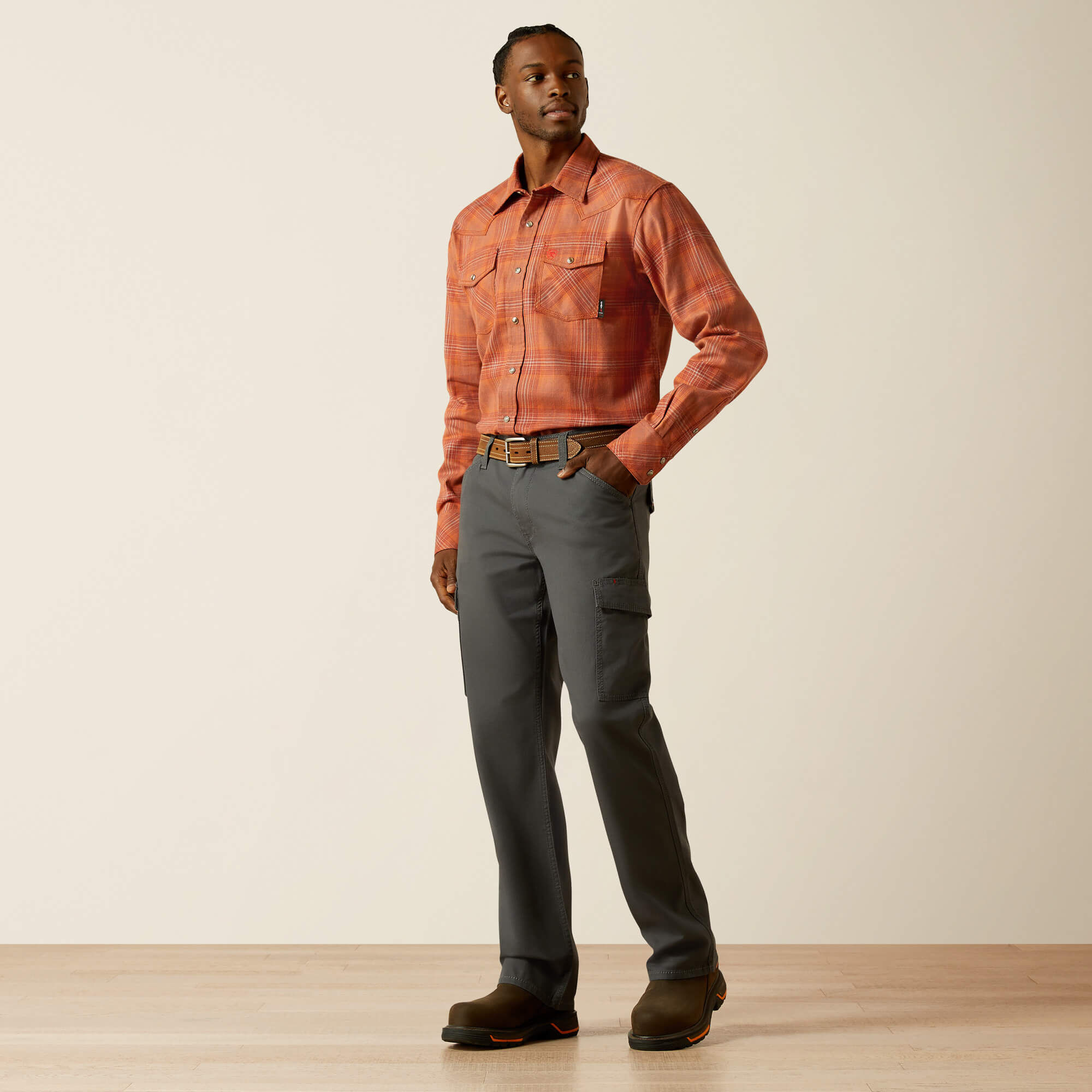 FR Wayne Retro Fit Snap Work Shirt - Image 3