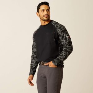 FR AC Stretch Camo Baseball T-Shirt
